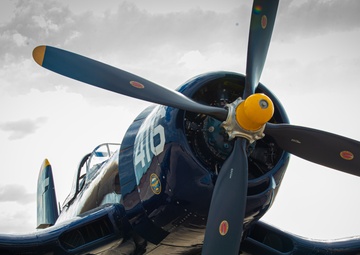 &quot;Korean War Hero&quot; F4U-4 Corsair lands at MacDill for Tampa Bay AirFest 2022