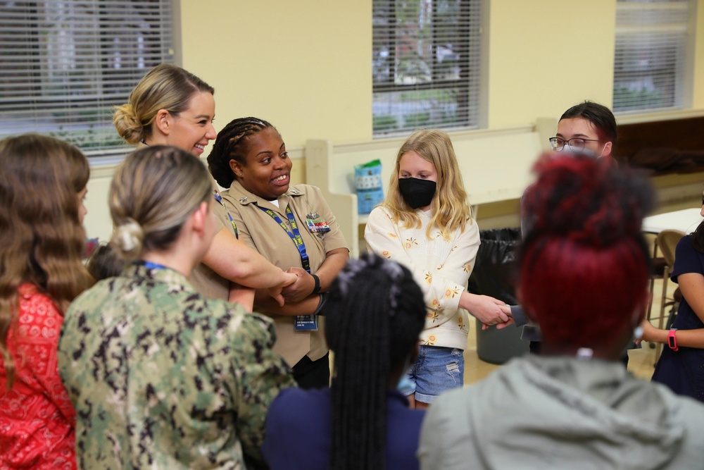 Girl Scouts Navy Visit