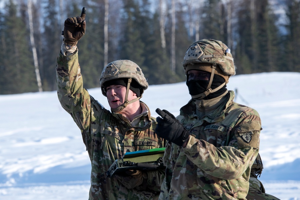 Spartan paratroopers conduct live-fire artillery training