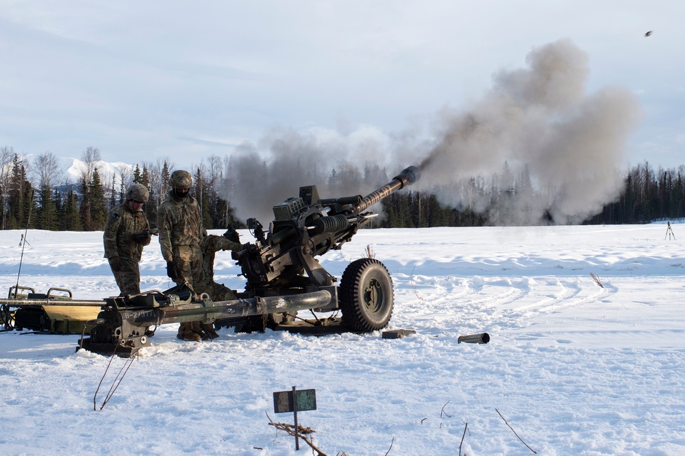 Spartan paratroopers conduct live-fire artillery training