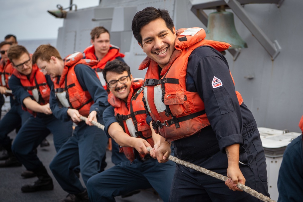 USS Momsen Replenishment at Sea