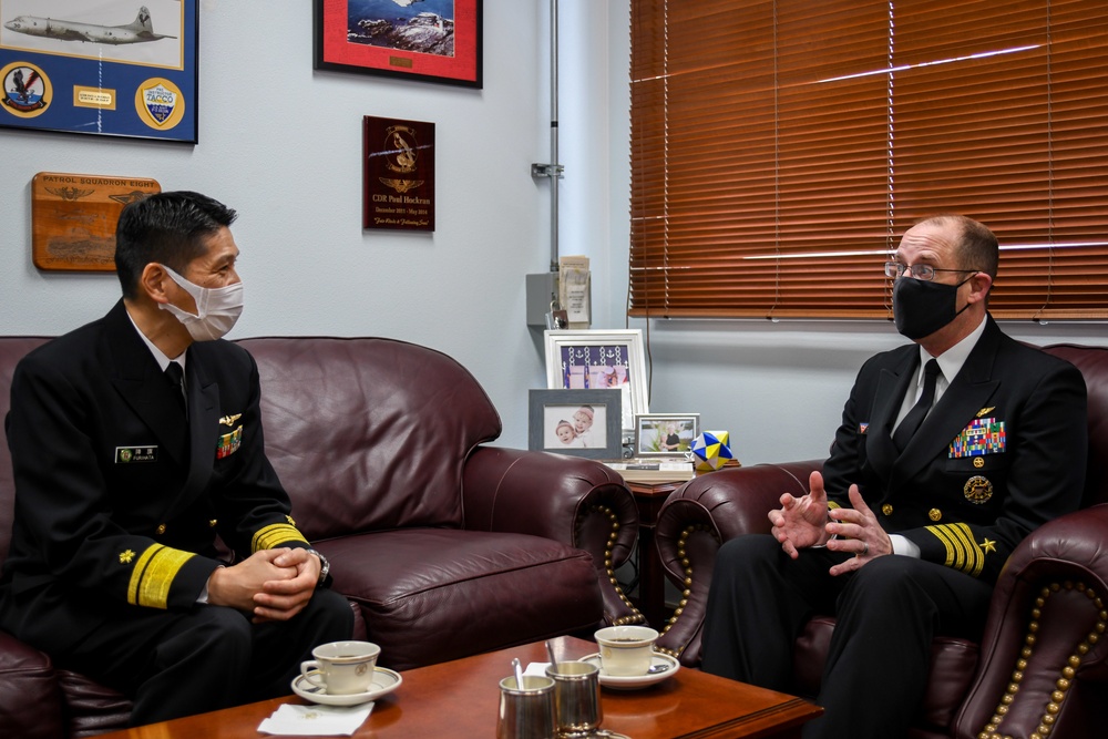 NAF Misawa CO Meets with JMSDF Admiral
