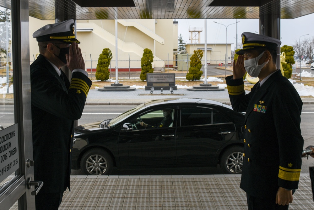 NAF Misawa CO Meets with JMSDF Admiral