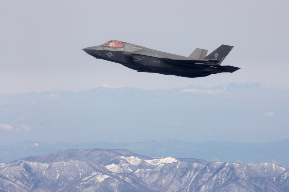 Sumos Refuel F-35's during CAS near Mt. Fuji