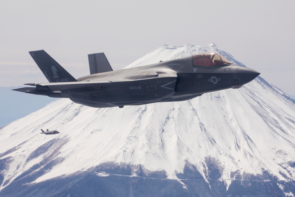 Sumos Refuel F-35's during CAS near Mt. Fuji