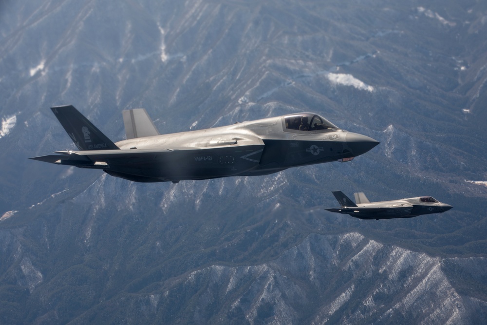 Sumos Refuel F-35's during CAS near Mt. Fuji