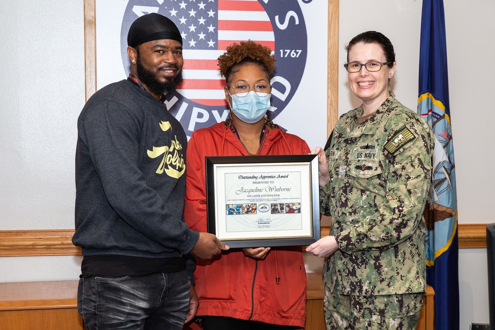 Norfolk Naval Shipyard’s Jacqueline Winborne Named Department of Labor Apprentice of the Year for 2021