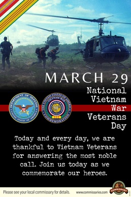 ‘THANK YOU!’ Commissaries, exchanges to honor service, sacrifice of Vietnam War-era veterans