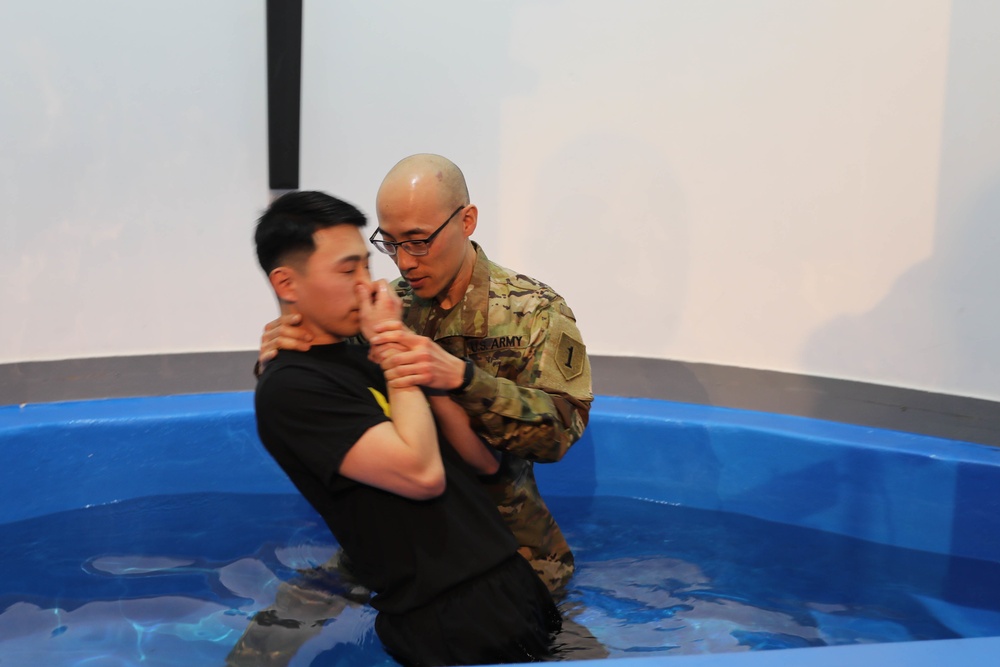 U.S. Soldiers Baptized at Local Polish Church