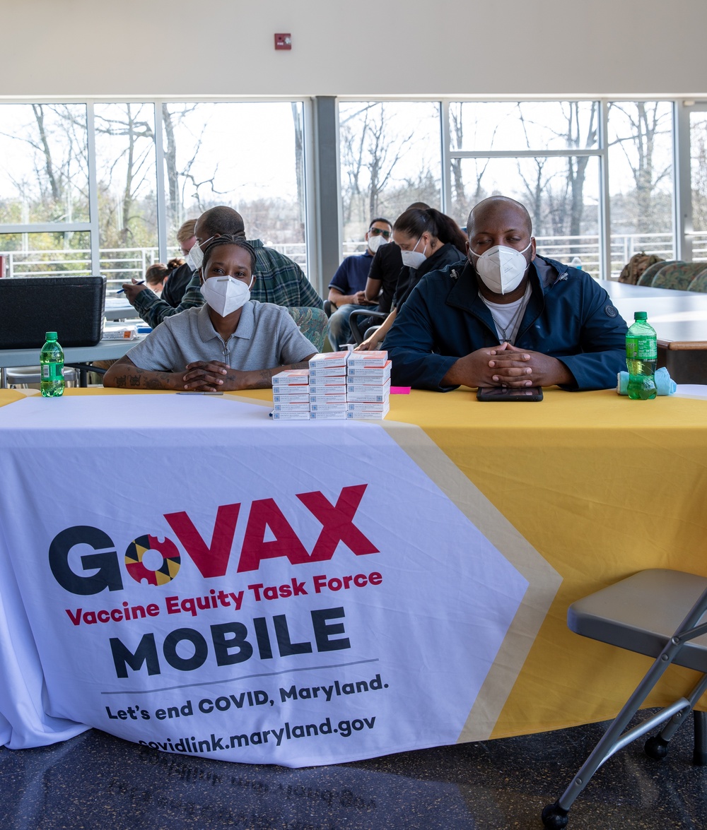 Maryland National Guard Supports a Vaccine Clinic at the Board of Child Care