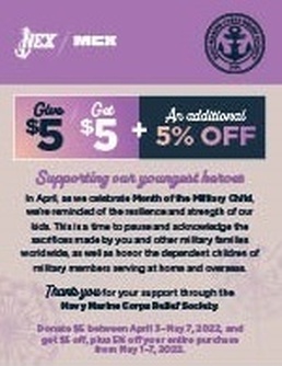 NEX and MCX customers can support Navy-Marine Corps Relief Society