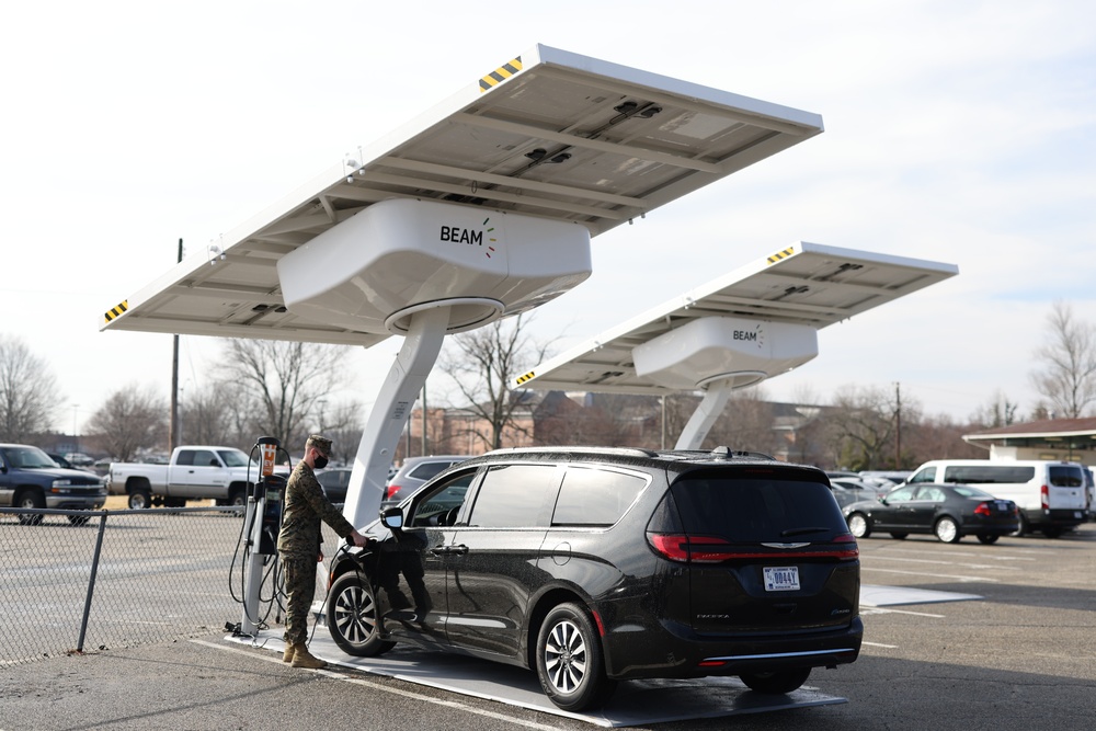 Marine Corps Base Quantico Receives its First Mobile, Solar-Powered Electric Vehicle Chargers