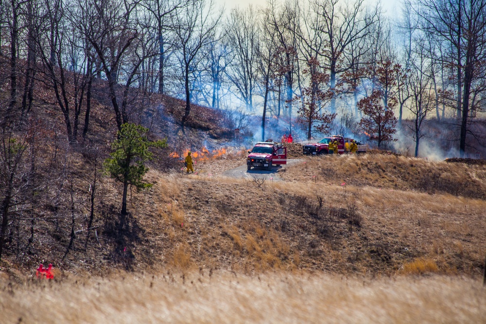 Firefight back burning on the range