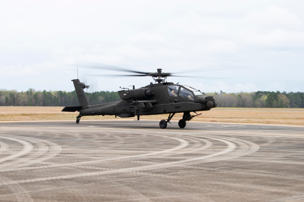 South Carolina National Guard receives the first five AH-64E model Apache attack helicopters