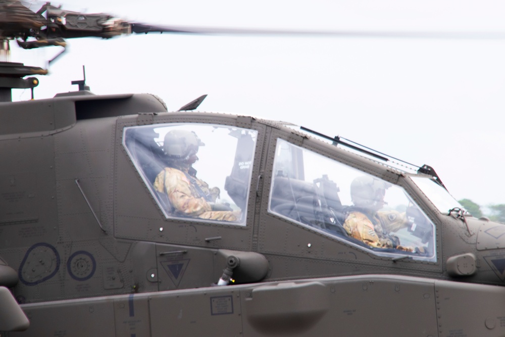 South Carolina National Guard receives the first five AH-64E model Apache attack helicopters