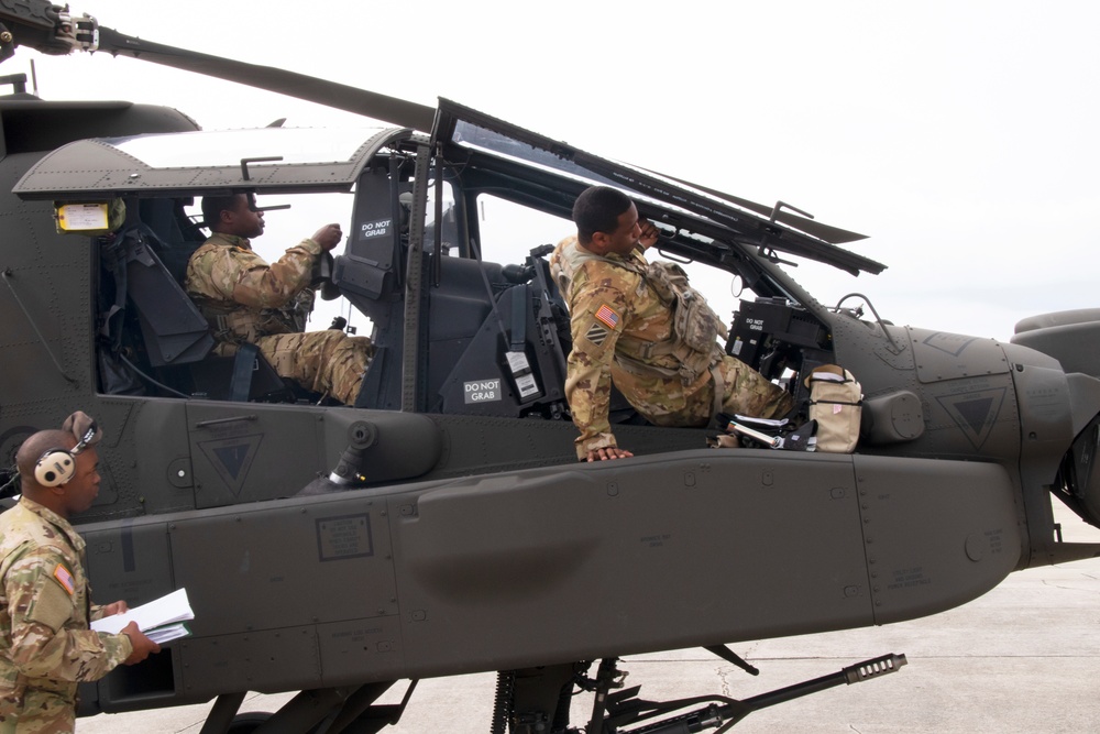 South Carolina National Guard receives the first five AH-64E model Apache attack helicopters