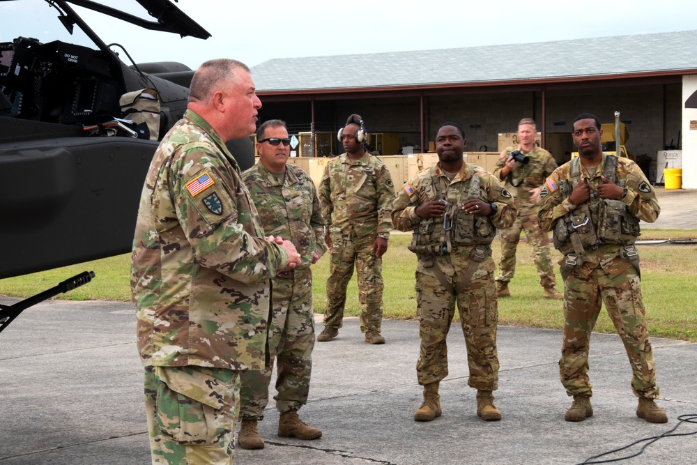 South Carolina National Guard receives the first five AH-64E model Apache attack helicopters