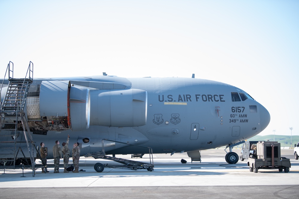 Travis AFB flight line March 2022