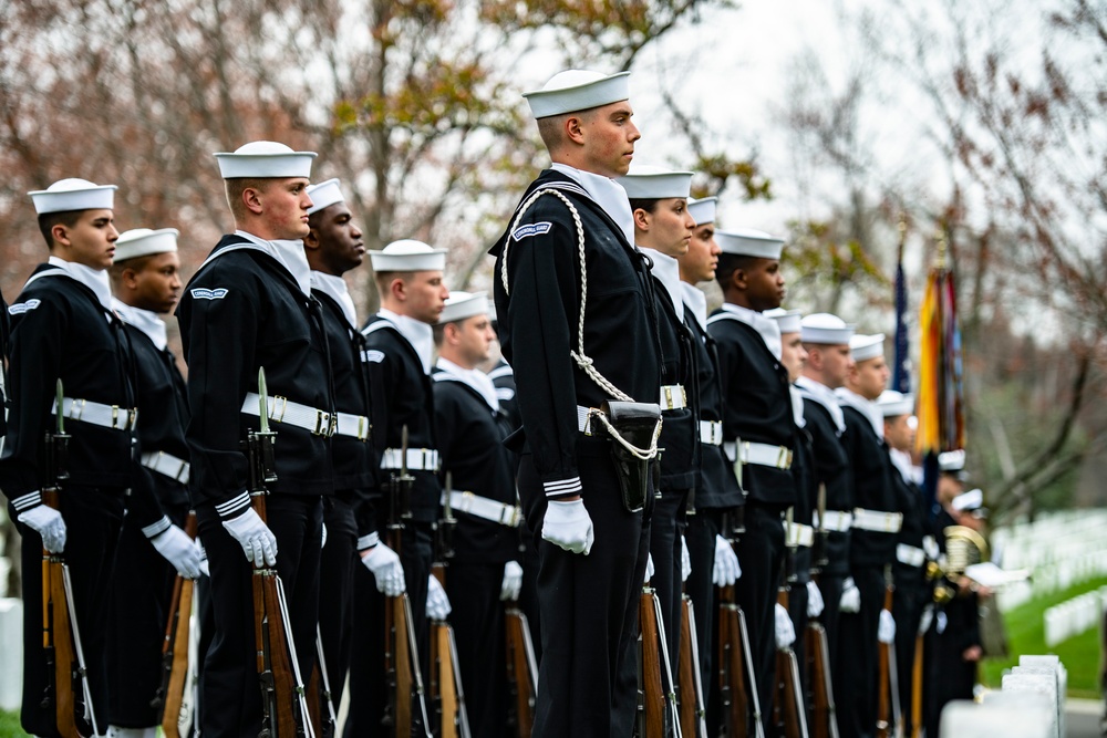 Military Funeral Honors with Funeral Escort are Conducted for U.S. Navy Seaman 1st Class Walter C. Stein in Section 36
