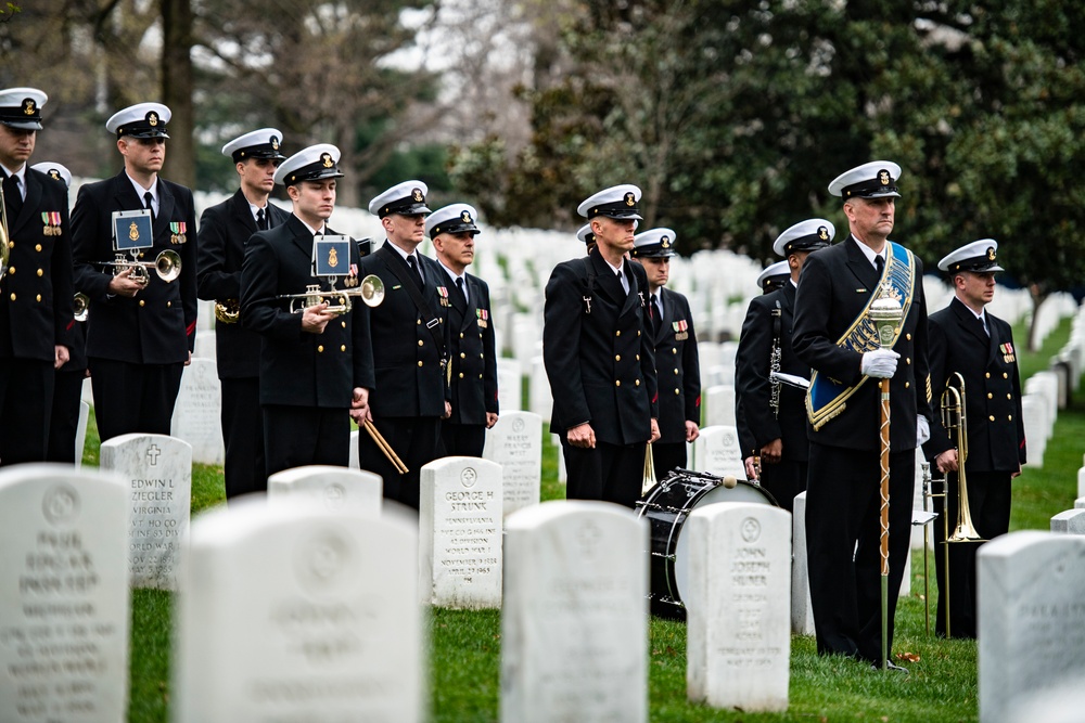 Military Funeral Honors with Funeral Escort are Conducted for U.S. Navy Seaman 1st Class Walter C. Stein in Section 36