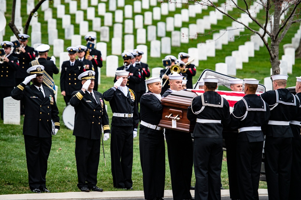 Military Funeral Honors with Funeral Escort are Conducted for U.S. Navy Seaman 1st Class Walter C. Stein in Section 36