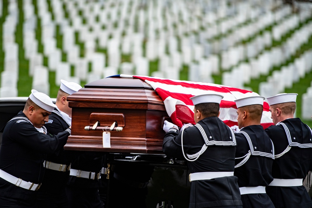 Military Funeral Honors with Funeral Escort are Conducted for U.S. Navy Seaman 1st Class Walter C. Stein in Section 36