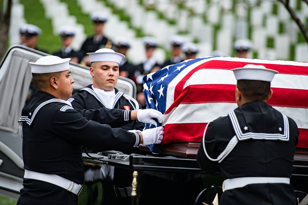 Military Funeral Honors with Funeral Escort are Conducted for U.S. Navy Seaman 1st Class Walter C. Stein in Section 36
