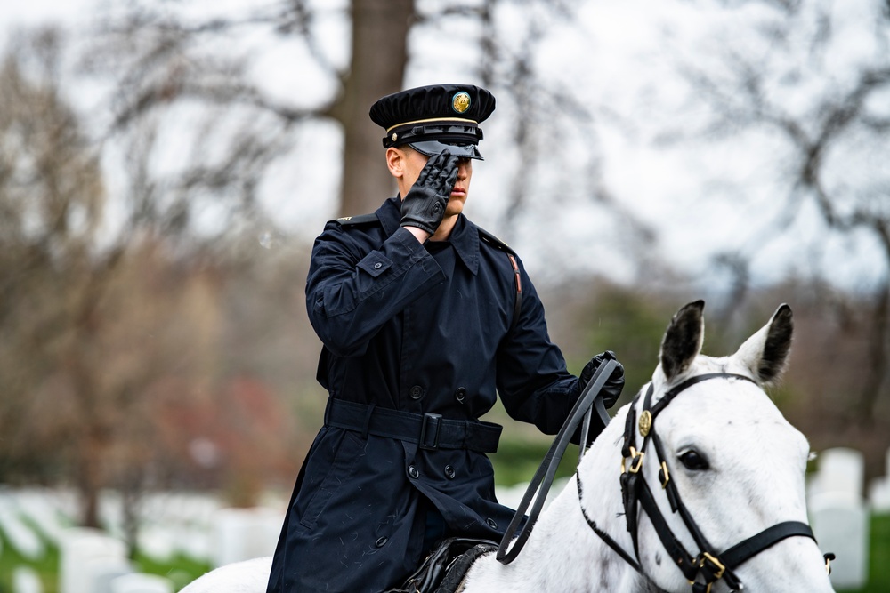 Military Funeral Honors with Funeral Escort are Conducted for U.S. Navy Seaman 1st Class Walter C. Stein in Section 36
