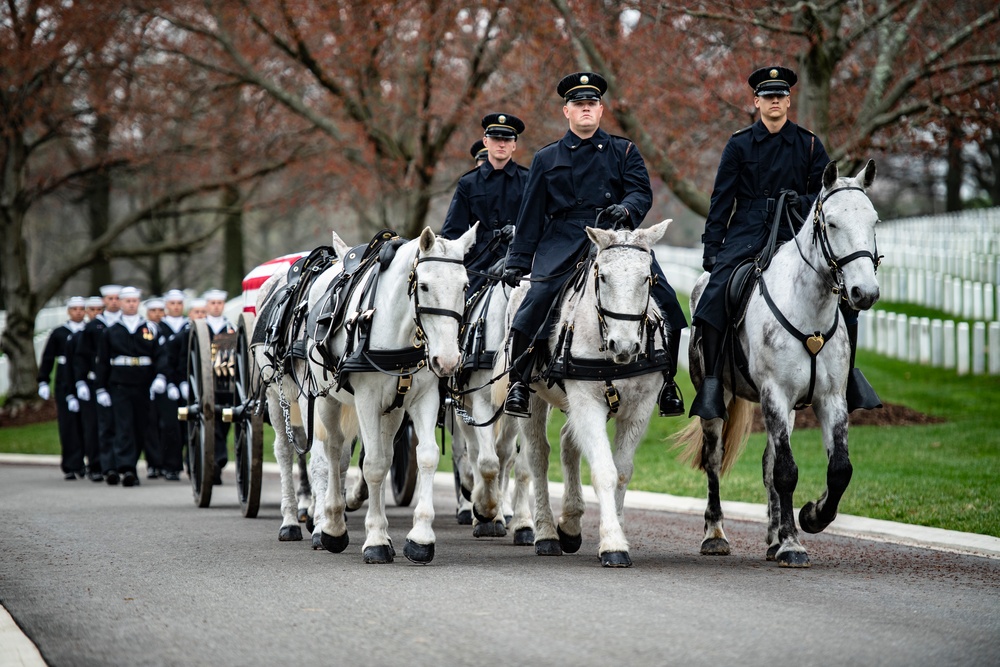 Military Funeral Honors with Funeral Escort are Conducted for U.S. Navy Seaman 1st Class Walter C. Stein in Section 36