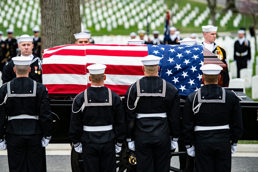 Military Funeral Honors with Funeral Escort are Conducted for U.S. Navy Seaman 1st Class Walter C. Stein in Section 36