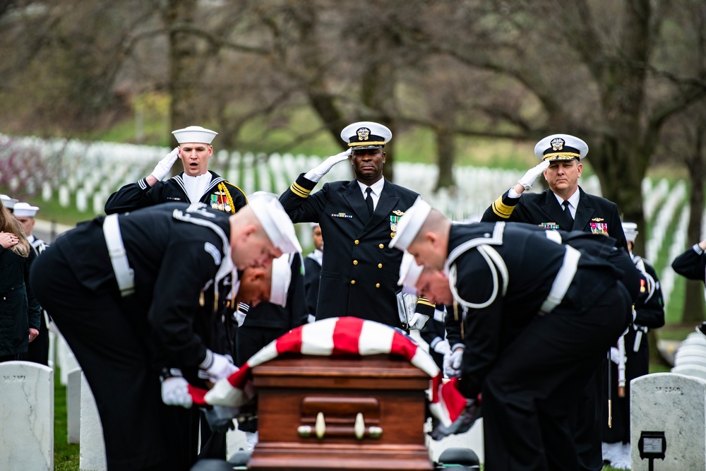 Military Funeral Honors with Funeral Escort are Conducted for U.S. Navy Seaman 1st Class Walter C. Stein in Section 36