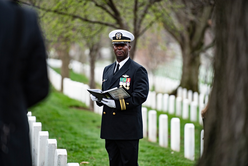 Military Funeral Honors with Funeral Escort are Conducted for U.S. Navy Seaman 1st Class Walter C. Stein in Section 36