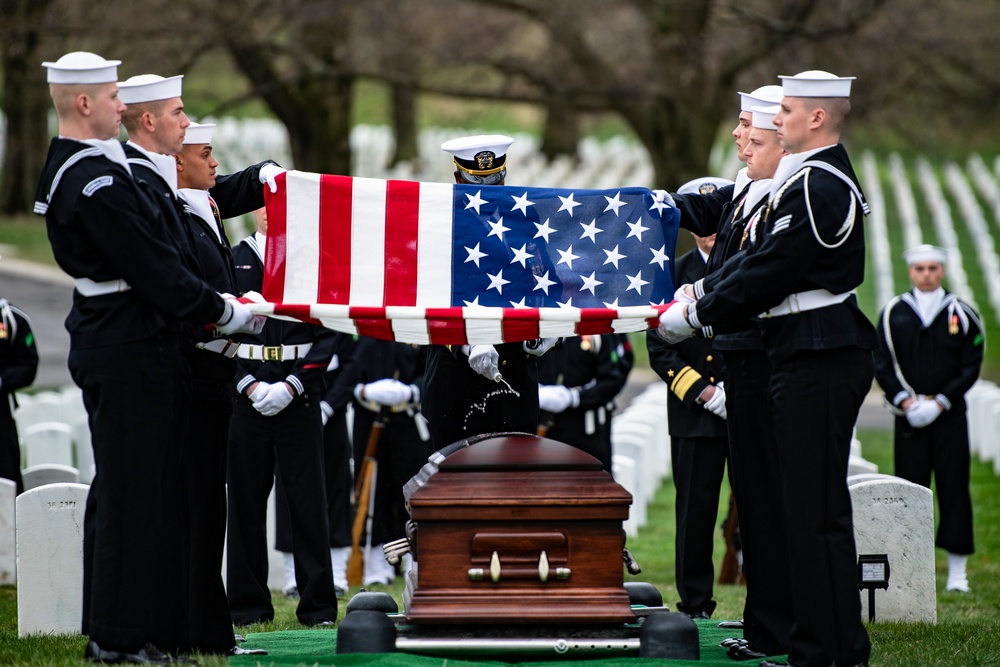 Military Funeral Honors with Funeral Escort are Conducted for U.S. Navy Seaman 1st Class Walter C. Stein in Section 36