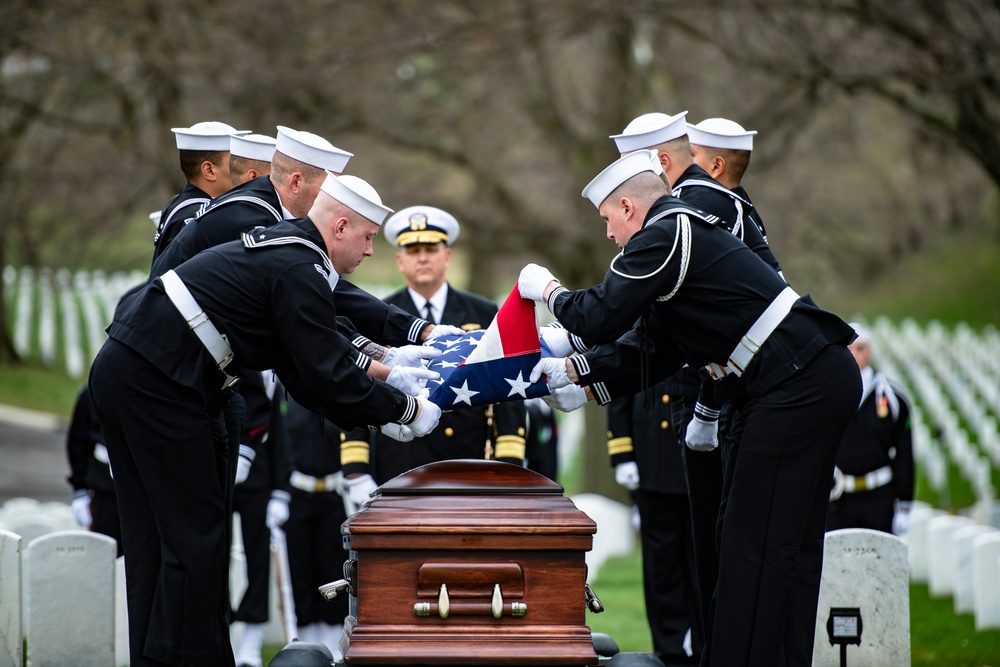 Military Funeral Honors with Funeral Escort are Conducted for U.S. Navy Seaman 1st Class Walter C. Stein in Section 36
