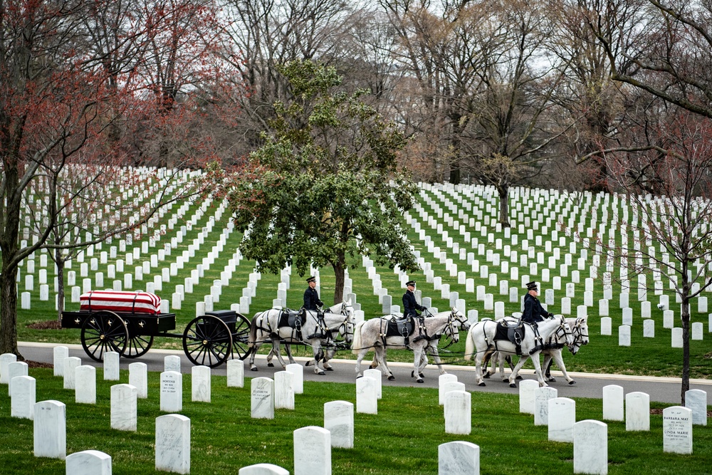 Military Funeral Honors with Funeral Escort are Conducted for U.S. Navy Seaman 1st Class Walter C. Stein in Section 36