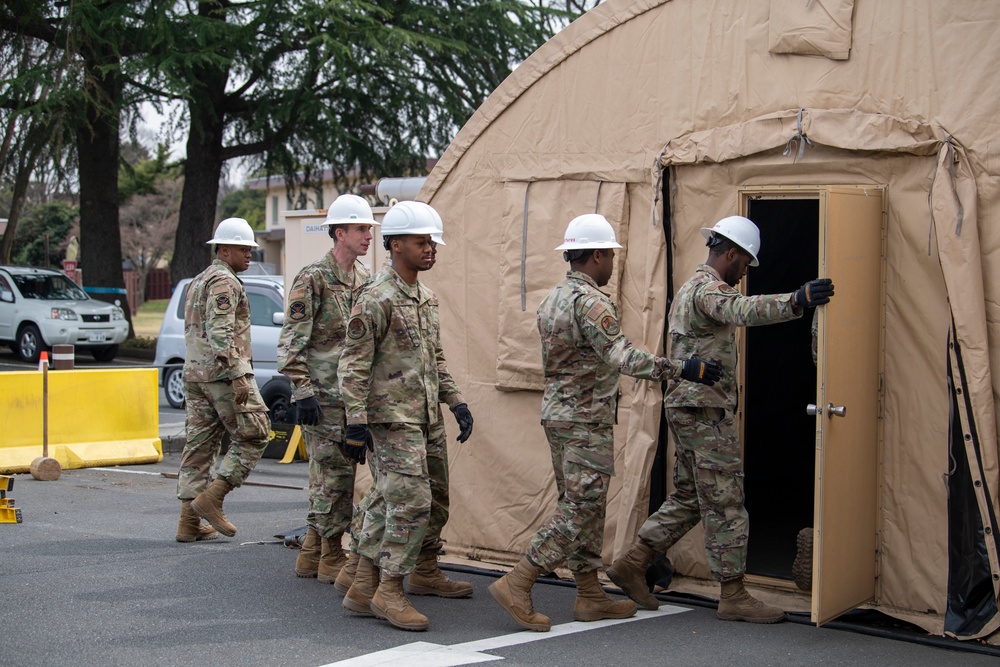 Yokota removes outdoor COVID testing tent site