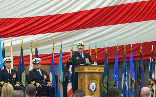 USS Normandy Holds Change of Command
