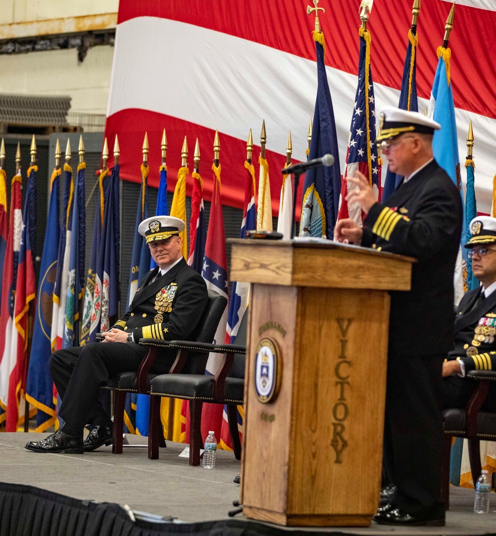 USS Normandy Holds Change of Command