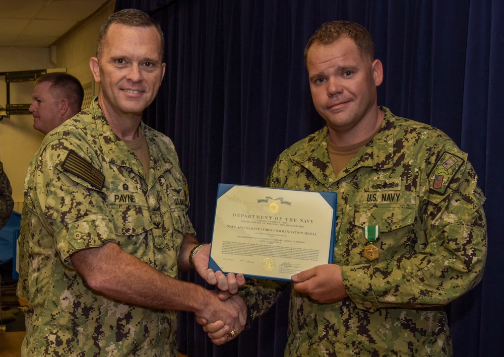 NSF Diego Garcia Awards at Quarters - March