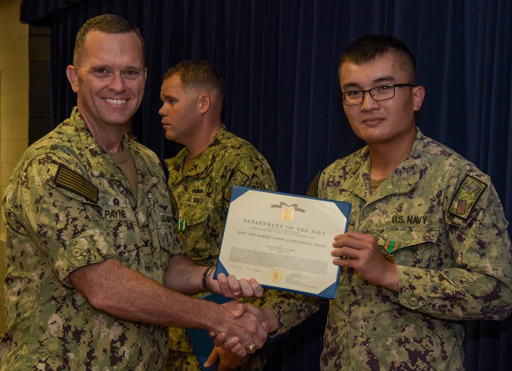 NSF Diego Garcia Awards at Quarters - March