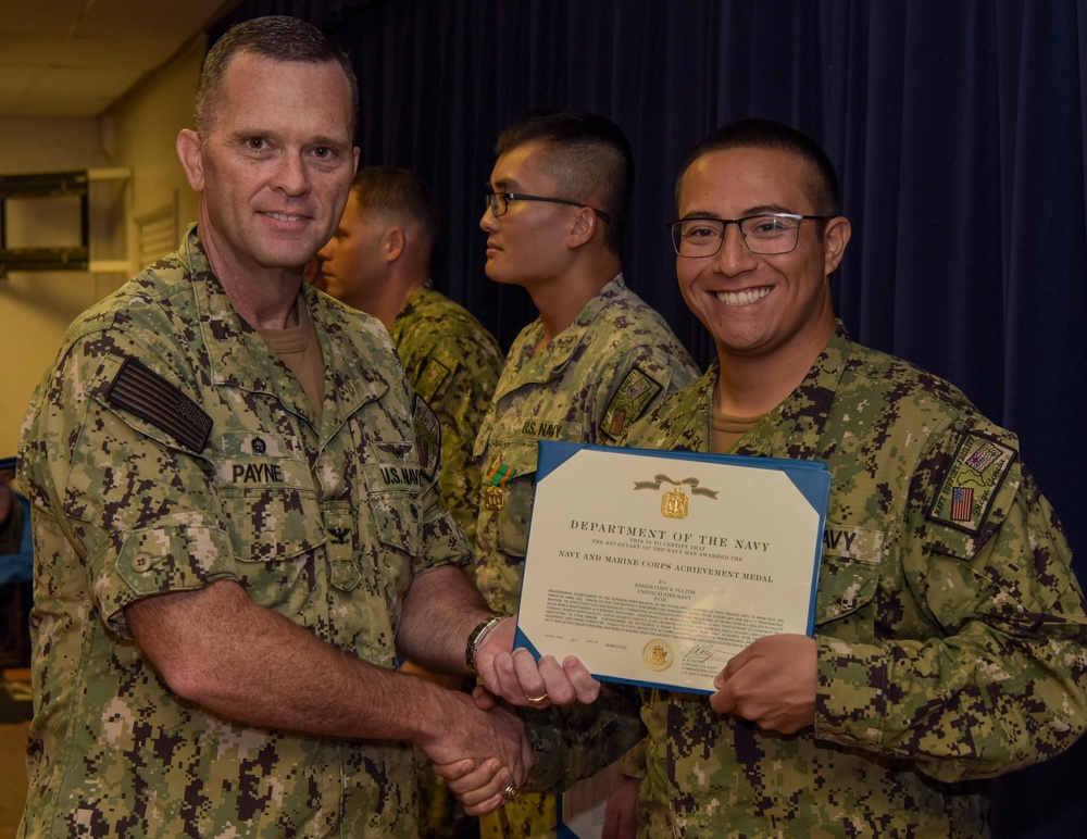 NSF Diego Garcia Awards at Quarters - March