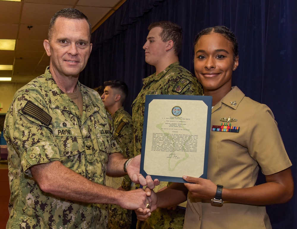 NSF Diego Garcia Awards at Quarters - March