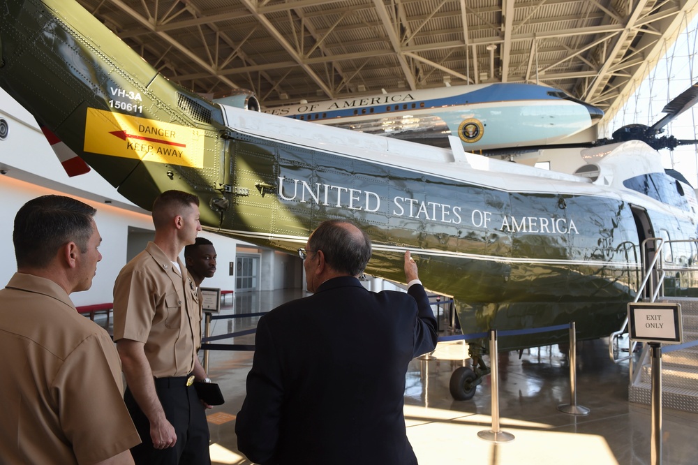 USS Ronald Reagan Sailors Attend Namesake Visit in California