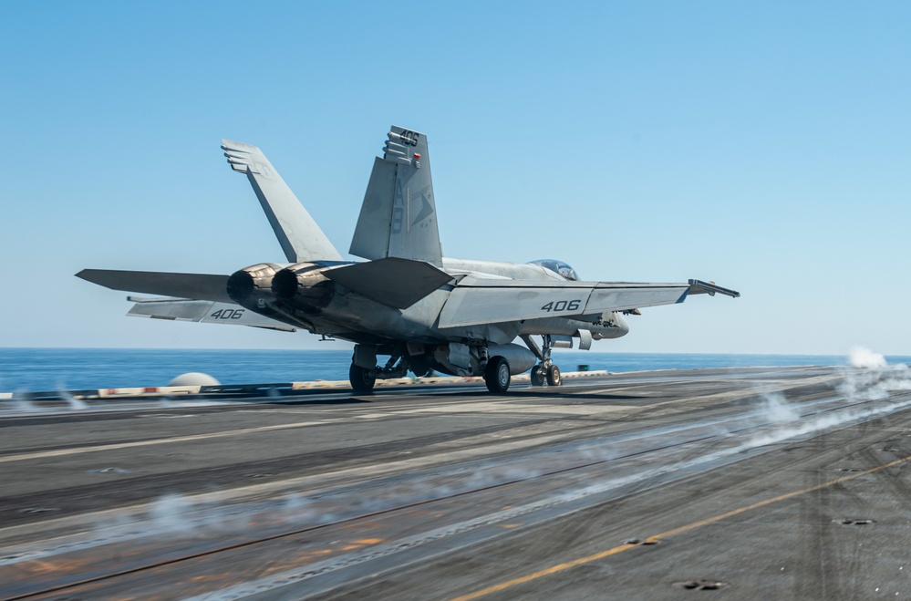 The Harry S. Truman Carrier Strike Group is on a scheduled deployment in the U.S. Sixth Fleet area of operations in support of naval operations to maintain maritime stability and security.