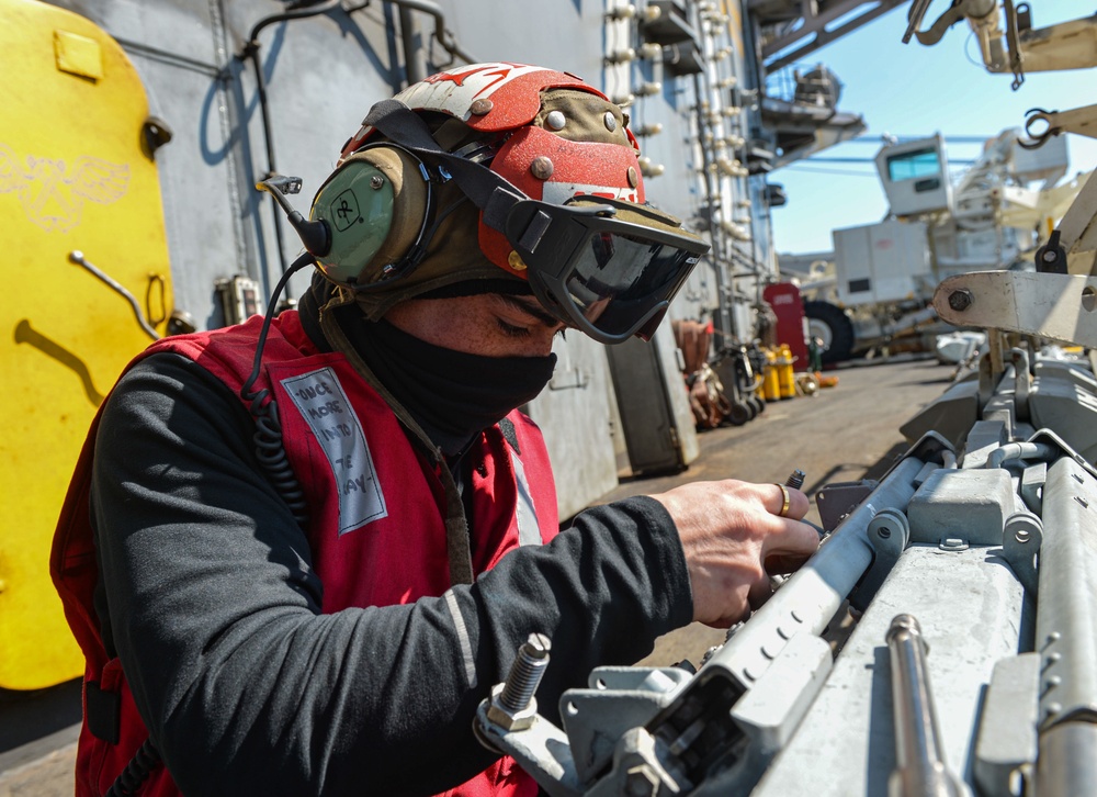 The Harry S. Truman Carrier Strike Group is on a scheduled deployment in the U.S. Sixth Fleet area of operations in support of naval operations to maintain maritime stability and security.