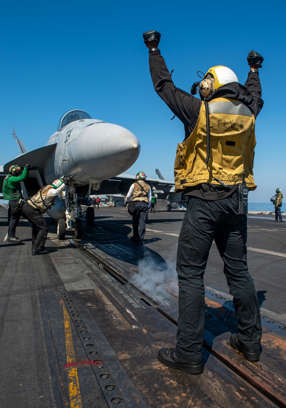 The Harry S. Truman Carrier Strike Group is on a scheduled deployment in the U.S. Sixth Fleet area of operations in support of naval operations to maintain maritime stability and security.
