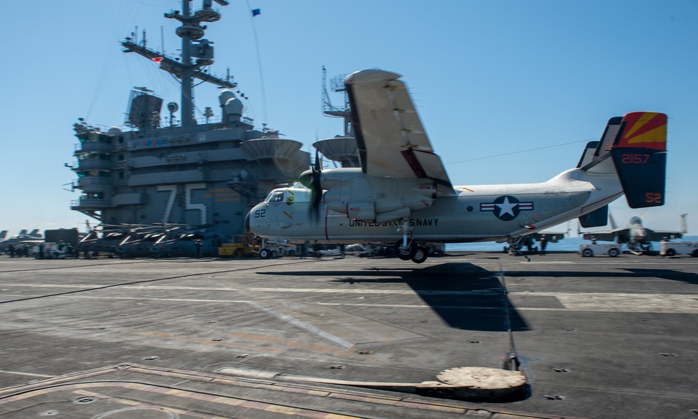 The Harry S. Truman Carrier Strike Group is on a scheduled deployment in the U.S. Sixth Fleet area of operations in support of naval operations to maintain maritime stability and security.