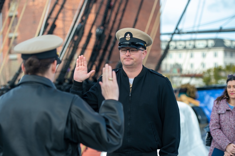 CSC Larson assigned to USS Constitution re-enlists