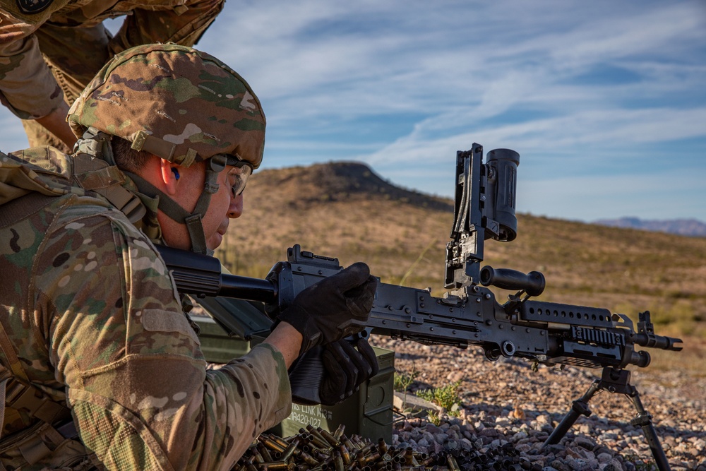 2022 Best Warrior Competitors Fire Machine Guns in Florence, Ariz.