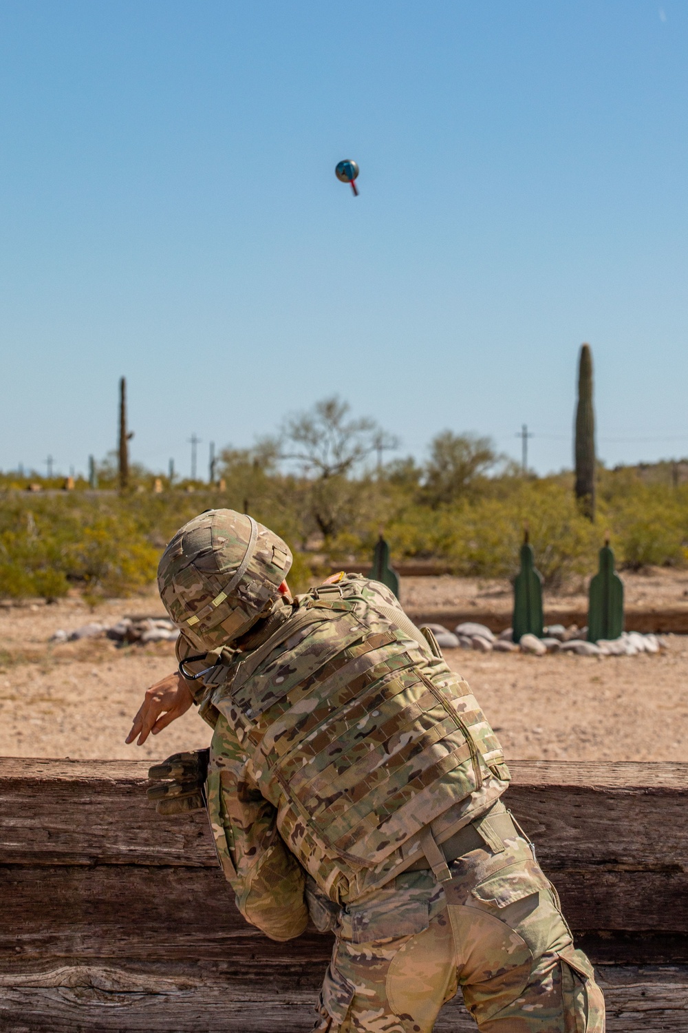 2022 Best Warrior Competitors Throw Grenades in Florence, Ariz.